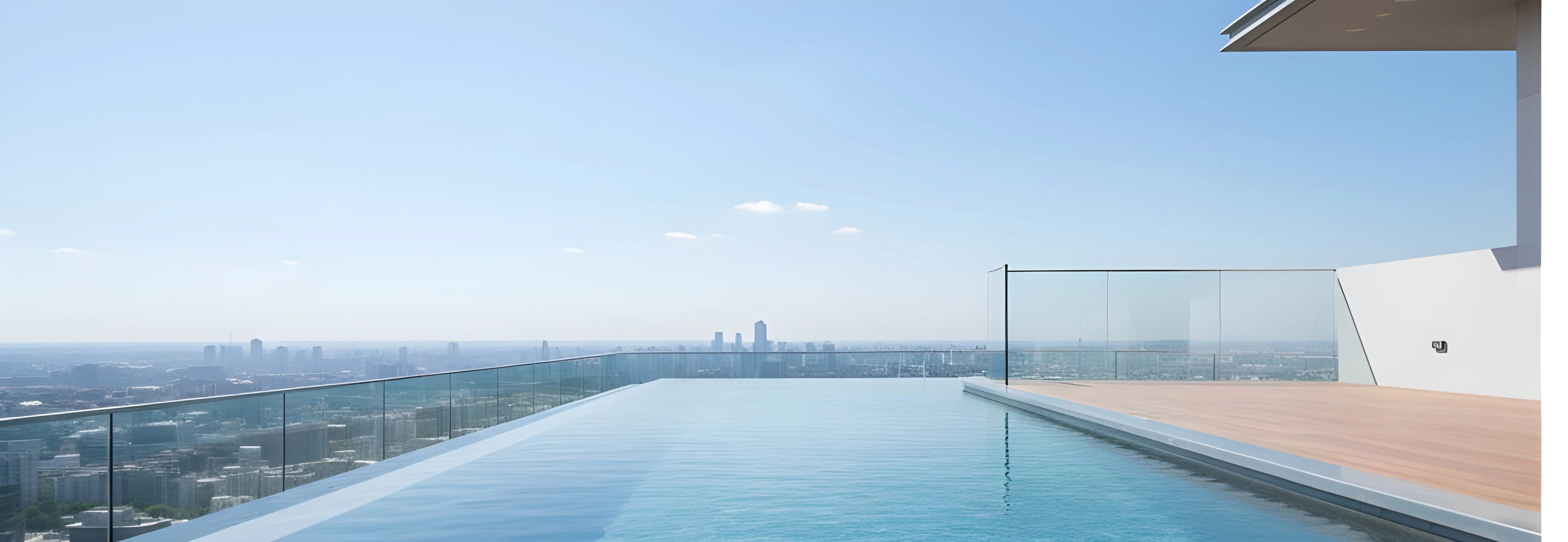 Suspended and elevated pool engineering design featuring modern floating pool structure with architectural concrete and glass elements in Florida