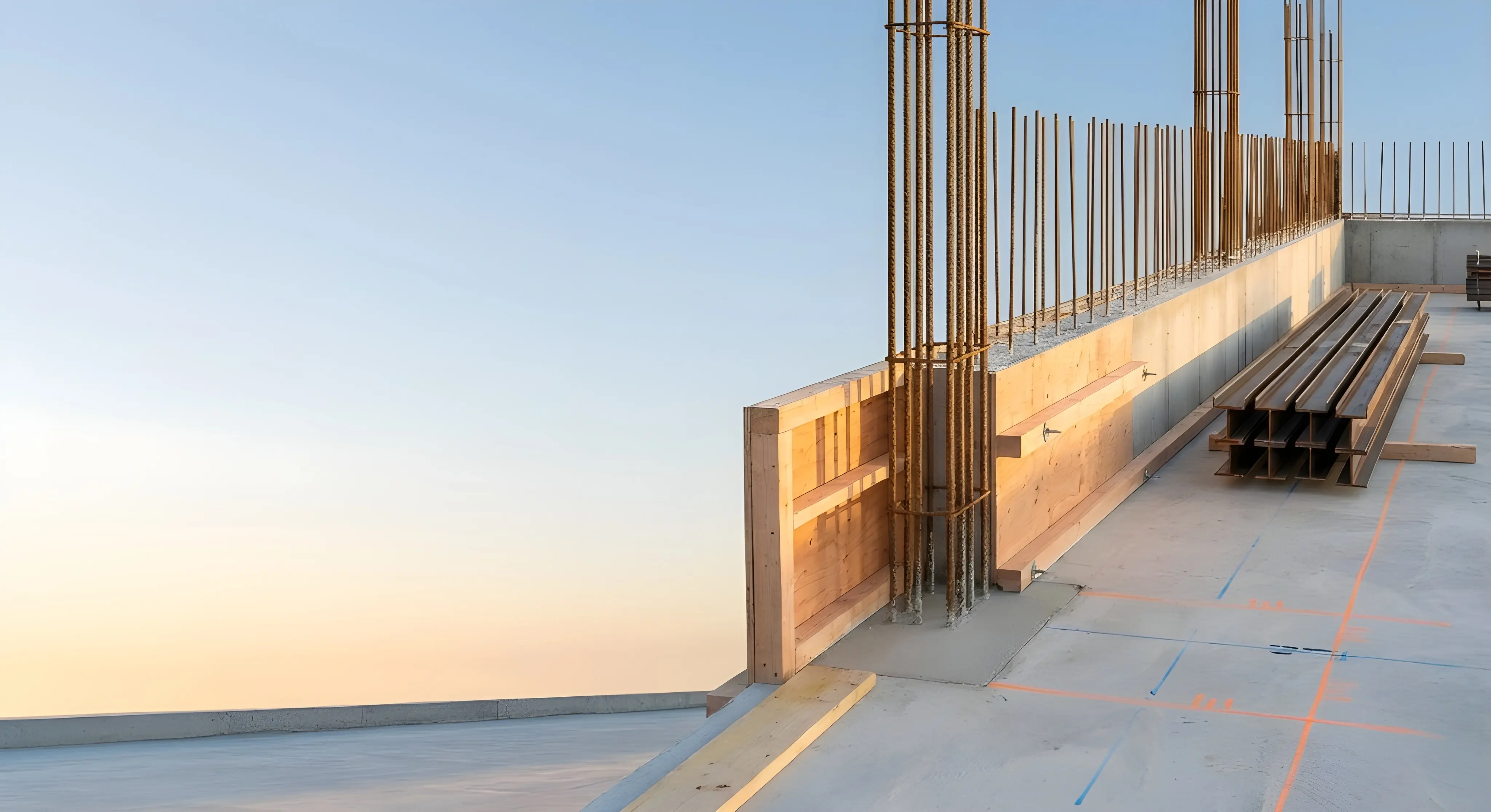 Construction management team reviewing project plans and GPR data on job site